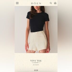Doen Vivi Tee in Navy